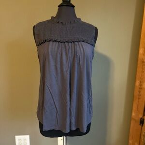 LOFT Gray Sleeveless Blouse